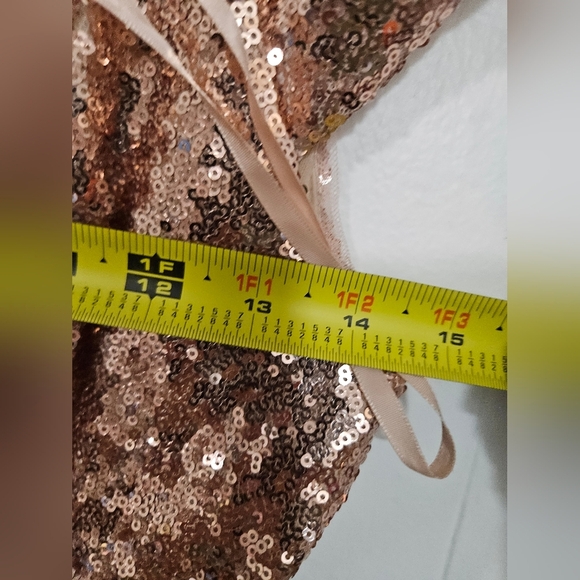 BARIANO AUSTRALIA Elegant Sequin Dress in Rose Gold - Picture 5 of 5